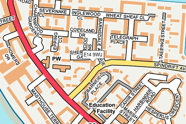 E14 9WU map - OS OpenMap – Local (Ordnance Survey) E14 9WU map - OS OpenMap – Local (Ordnance Survey)