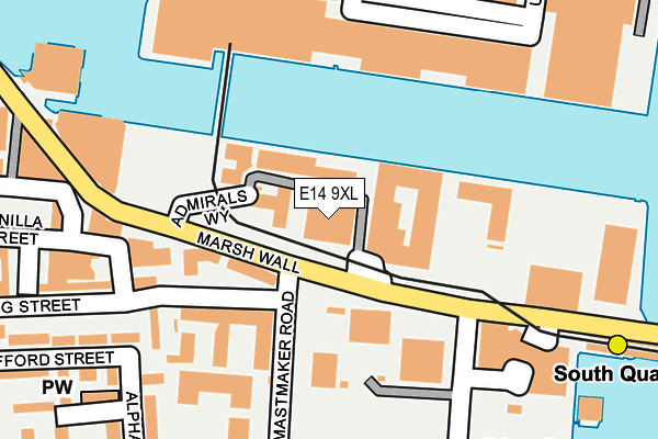 E14 9XL map - OS OpenMap – Local (Ordnance Survey) E14 9XL map - OS OpenMap – Local (Ordnance Survey)