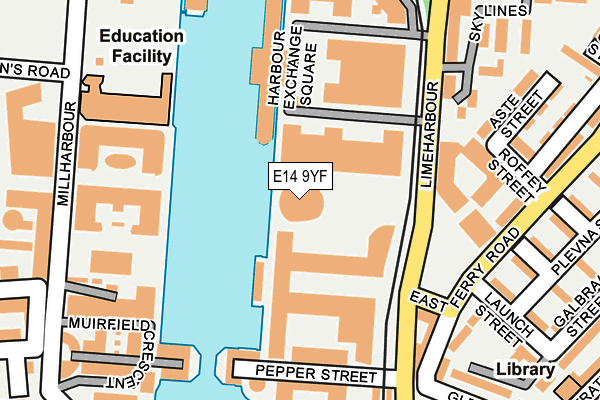 E14 9YF map - OS OpenMap – Local (Ordnance Survey) E14 9YF map - OS OpenMap – Local (Ordnance Survey)