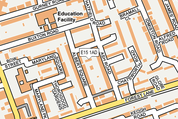 E15 1AD map - OS OpenMap – Local (Ordnance Survey) E15 1AD map - OS OpenMap – Local (Ordnance Survey)
