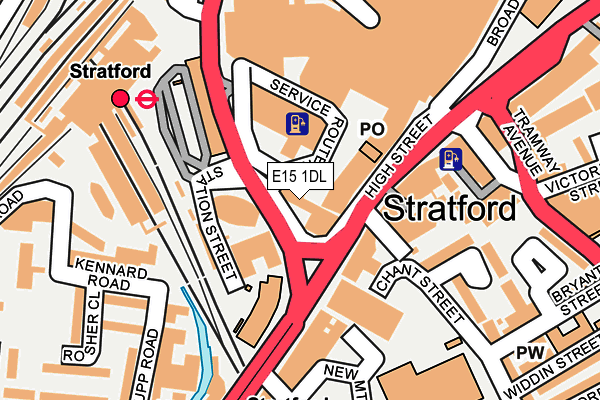 E15 1DL map - OS OpenMap – Local (Ordnance Survey)