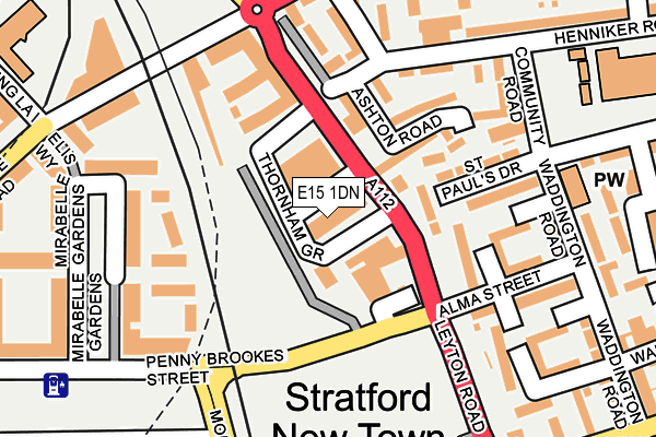 E15 1DN map - OS OpenMap – Local (Ordnance Survey) E15 1DN map - OS OpenMap – Local (Ordnance Survey)