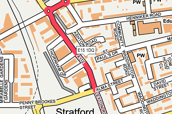 E15 1DQ map - OS OpenMap – Local (Ordnance Survey) E15 1DQ map - OS OpenMap – Local (Ordnance Survey)