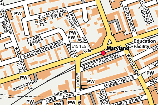 E15 1EG map - OS OpenMap – Local (Ordnance Survey) E15 1EG map - OS OpenMap – Local (Ordnance Survey)