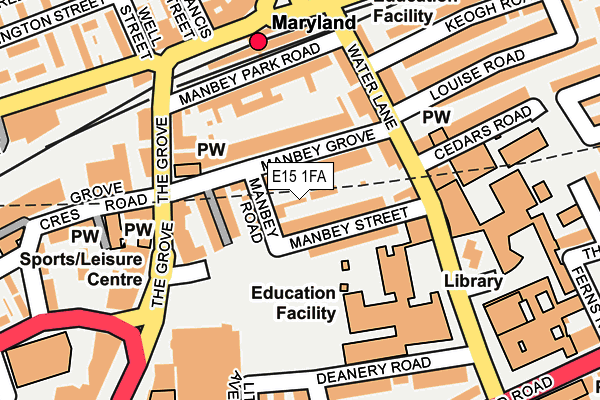 E15 1FA map - OS OpenMap – Local (Ordnance Survey) E15 1FA map - OS OpenMap – Local (Ordnance Survey)