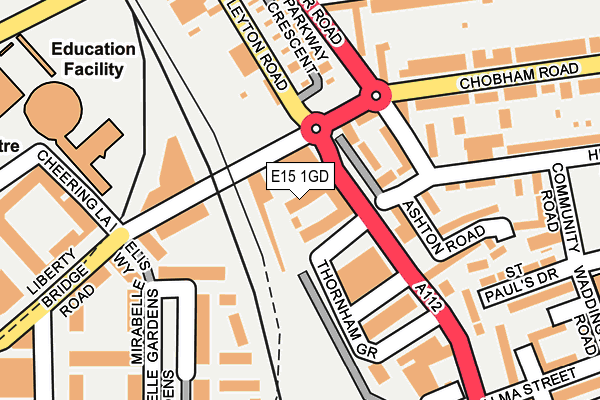 E15 1GD map - OS OpenMap – Local (Ordnance Survey) E15 1GD map - OS OpenMap – Local (Ordnance Survey)