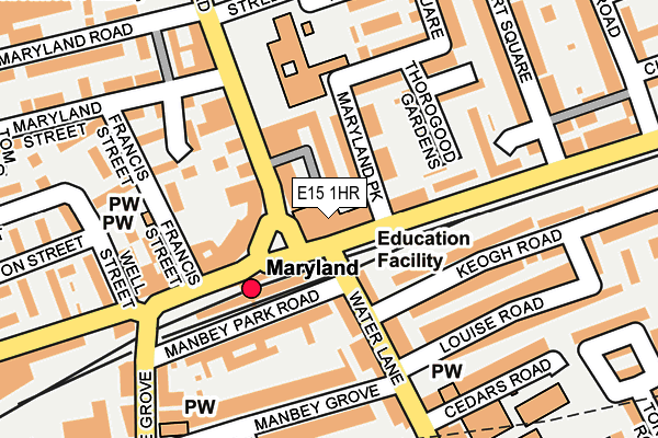 E15 1HR map - OS OpenMap – Local (Ordnance Survey) E15 1HR map - OS OpenMap – Local (Ordnance Survey)