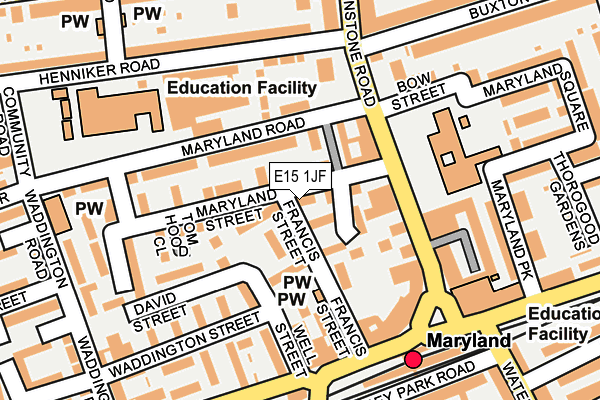 E15 1JF map - OS OpenMap – Local (Ordnance Survey) E15 1JF map - OS OpenMap – Local (Ordnance Survey)