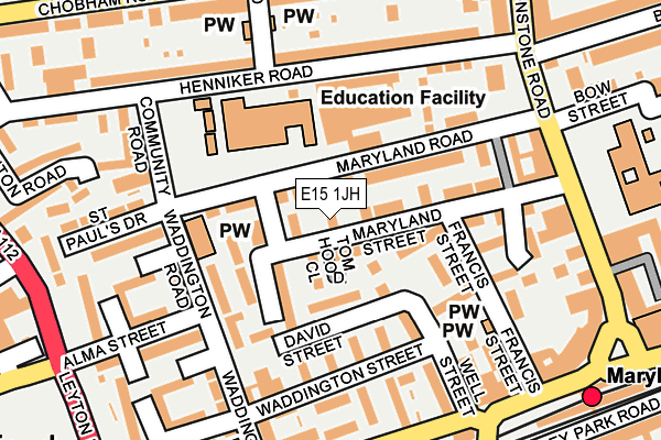 E15 1JH map - OS OpenMap – Local (Ordnance Survey) E15 1JH map - OS OpenMap – Local (Ordnance Survey)