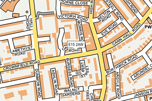 E15 2AW map - OS OpenMap – Local (Ordnance Survey) E15 2AW map - OS OpenMap – Local (Ordnance Survey)