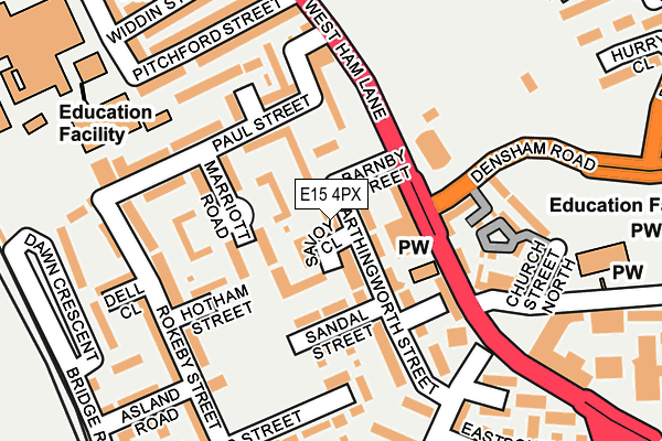 E15 4PX map - OS OpenMap – Local (Ordnance Survey) E15 4PX map - OS OpenMap – Local (Ordnance Survey)