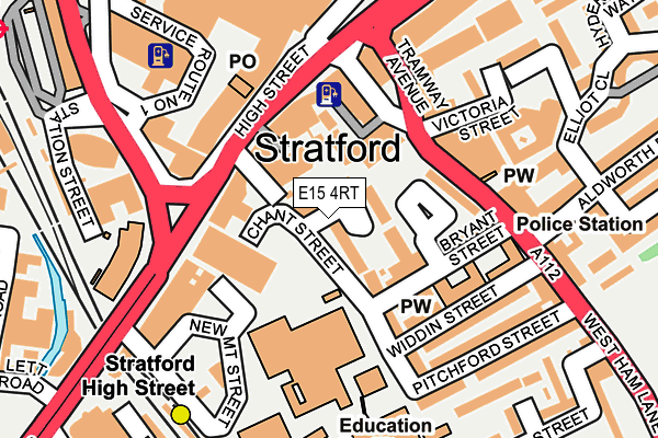 E15 4RT map - OS OpenMap – Local (Ordnance Survey)