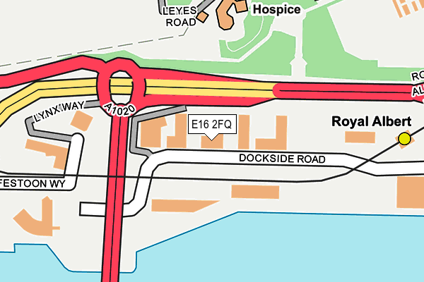 E16 2FQ map - OS OpenMap – Local (Ordnance Survey) E16 2FQ map - OS OpenMap – Local (Ordnance Survey)