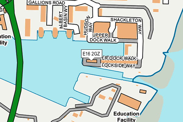 E16 2GZ map - OS OpenMap – Local (Ordnance Survey) E16 2GZ map - OS OpenMap – Local (Ordnance Survey)