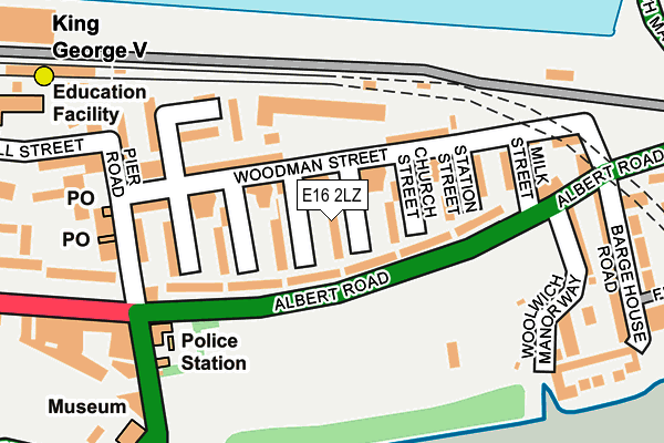 E16 2LZ map - OS OpenMap – Local (Ordnance Survey) E16 2LZ map - OS OpenMap – Local (Ordnance Survey)