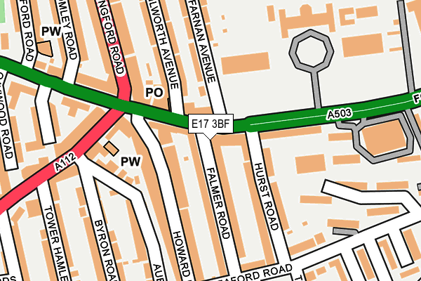 E17 3BF map - OS OpenMap – Local (Ordnance Survey) E17 3BF map - OS OpenMap – Local (Ordnance Survey)