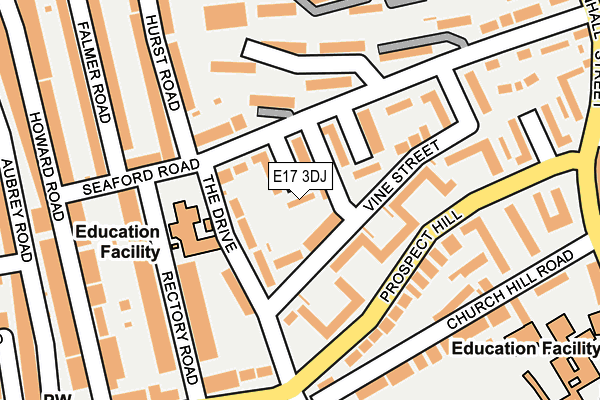 E17 3DJ map - OS OpenMap – Local (Ordnance Survey) E17 3DJ map - OS OpenMap – Local (Ordnance Survey)