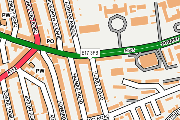 E17 3FB map - OS OpenMap – Local (Ordnance Survey) E17 3FB map - OS OpenMap – Local (Ordnance Survey)