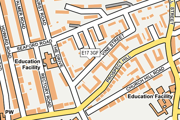 E17 3GF map - OS OpenMap – Local (Ordnance Survey) E17 3GF map - OS OpenMap – Local (Ordnance Survey)