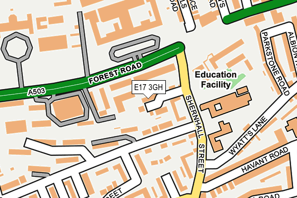 E17 3GH map - OS OpenMap – Local (Ordnance Survey) E17 3GH map - OS OpenMap – Local (Ordnance Survey)
