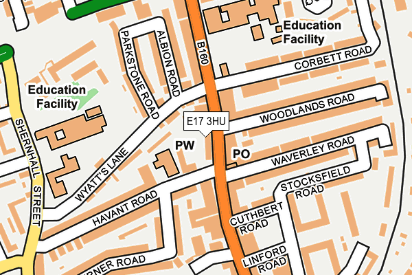 E17 3HU map - OS OpenMap – Local (Ordnance Survey) E17 3HU map - OS OpenMap – Local (Ordnance Survey)