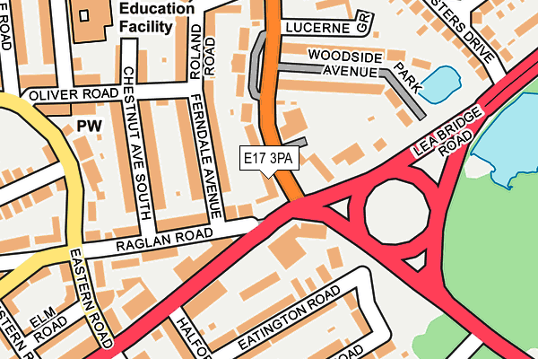 E17 3PA map - OS OpenMap – Local (Ordnance Survey) E17 3PA map - OS OpenMap – Local (Ordnance Survey)