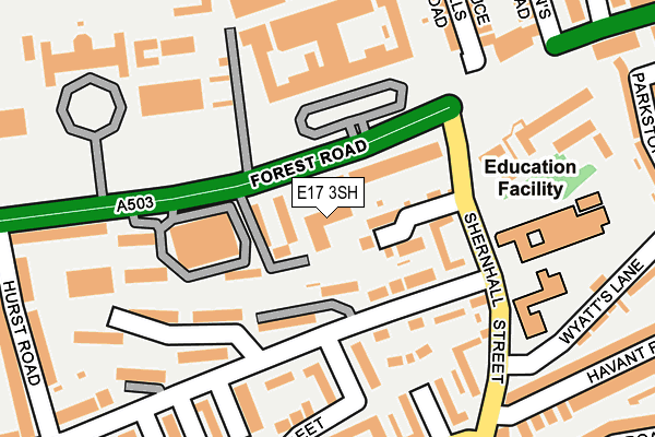 E17 3SH map - OS OpenMap – Local (Ordnance Survey) E17 3SH map - OS OpenMap – Local (Ordnance Survey)