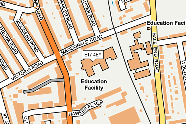 E17 4EY map - OS OpenMap – Local (Ordnance Survey) E17 4EY map - OS OpenMap – Local (Ordnance Survey)