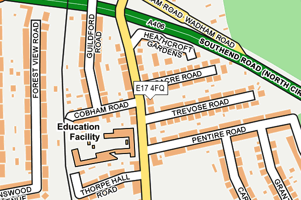 E17 4FQ map - OS OpenMap – Local (Ordnance Survey) E17 4FQ map - OS OpenMap – Local (Ordnance Survey)
