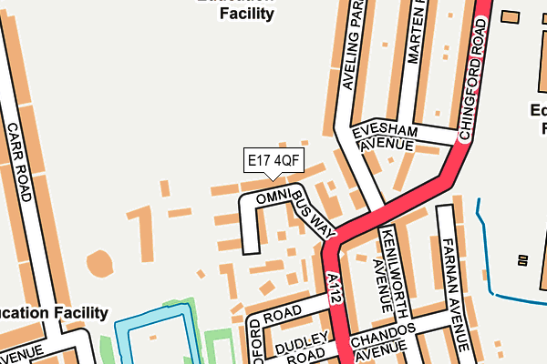E17 4QF map - OS OpenMap – Local (Ordnance Survey) E17 4QF map - OS OpenMap – Local (Ordnance Survey)