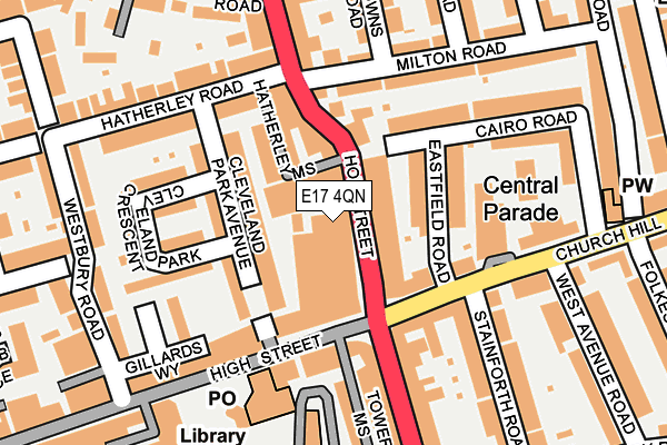 E17 4QN map - OS OpenMap – Local (Ordnance Survey) E17 4QN map - OS OpenMap – Local (Ordnance Survey)