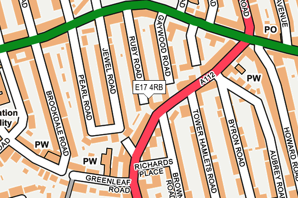 E17 4RB map - OS OpenMap – Local (Ordnance Survey)