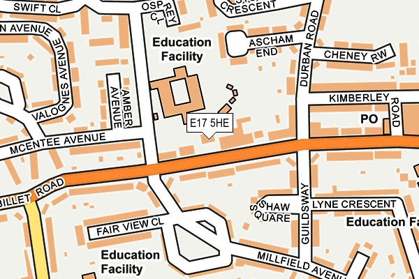E17 5HE map - OS OpenMap – Local (Ordnance Survey) E17 5HE map - OS OpenMap – Local (Ordnance Survey)