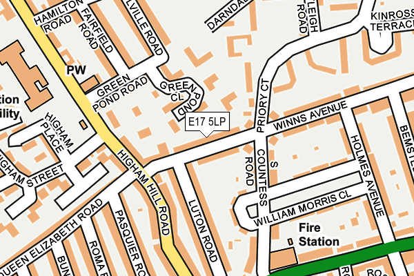 E17 5LP map - OS OpenMap – Local (Ordnance Survey)