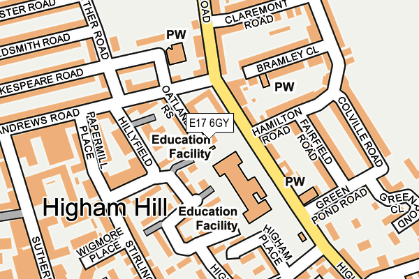 E17 6GY map - OS OpenMap – Local (Ordnance Survey) E17 6GY map - OS OpenMap – Local (Ordnance Survey)