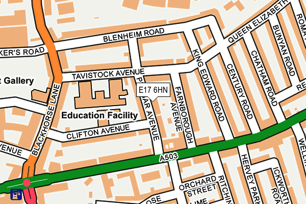 E17 6HN map - OS OpenMap – Local (Ordnance Survey) E17 6HN map - OS OpenMap – Local (Ordnance Survey)