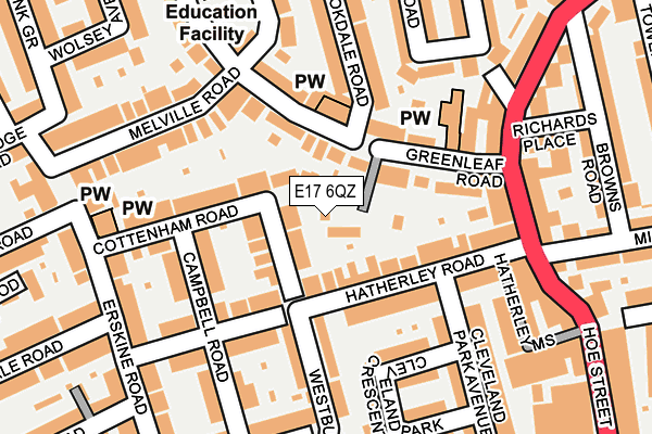 E17 6QZ map - OS OpenMap – Local (Ordnance Survey) E17 6QZ map - OS OpenMap – Local (Ordnance Survey)