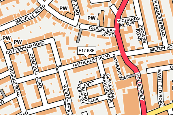 E17 6SF map - OS OpenMap – Local (Ordnance Survey) E17 6SF map - OS OpenMap – Local (Ordnance Survey)