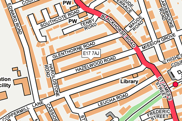 E17 7AJ map - OS OpenMap – Local (Ordnance Survey) E17 7AJ map - OS OpenMap – Local (Ordnance Survey)