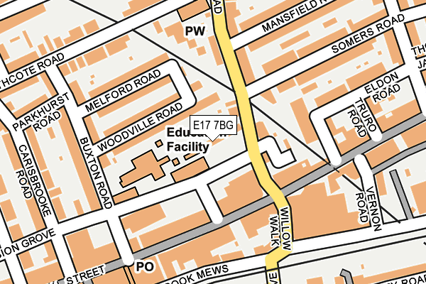 E17 7BG map - OS OpenMap – Local (Ordnance Survey) E17 7BG map - OS OpenMap – Local (Ordnance Survey)