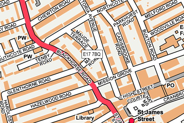 E17 7BQ map - OS OpenMap – Local (Ordnance Survey) E17 7BQ map - OS OpenMap – Local (Ordnance Survey)