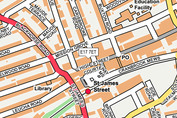 E17 7ET map - OS OpenMap – Local (Ordnance Survey) E17 7ET map - OS OpenMap – Local (Ordnance Survey)