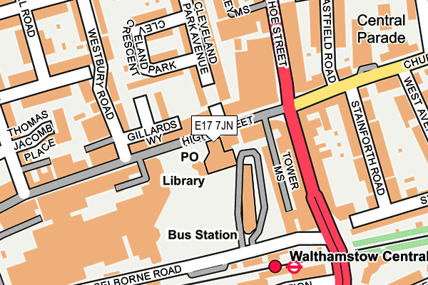 E17 7JN map - OS OpenMap – Local (Ordnance Survey) E17 7JN map - OS OpenMap – Local (Ordnance Survey)