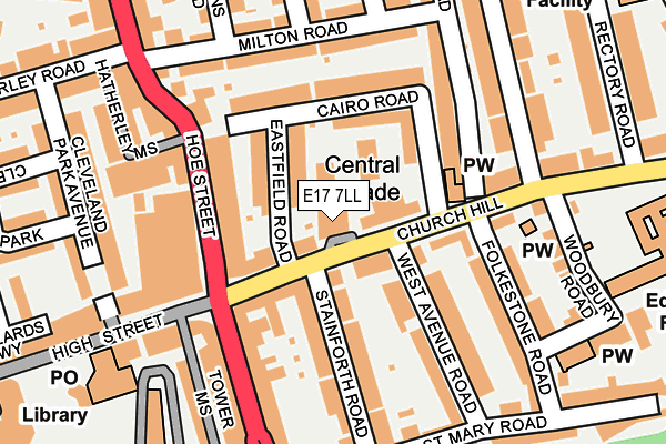 E17 7LL map - OS OpenMap – Local (Ordnance Survey) E17 7LL map - OS OpenMap – Local (Ordnance Survey)