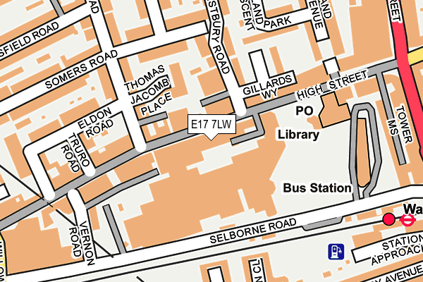 E17 7LW map - OS OpenMap – Local (Ordnance Survey) E17 7LW map - OS OpenMap – Local (Ordnance Survey)