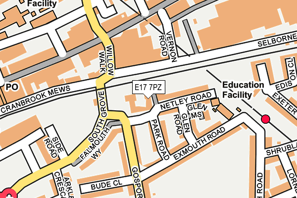 E17 7PZ map - OS OpenMap – Local (Ordnance Survey) E17 7PZ map - OS OpenMap – Local (Ordnance Survey)
