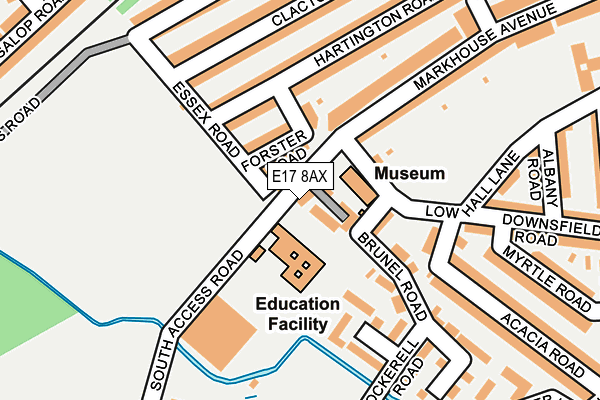 E17 8AX map - OS OpenMap – Local (Ordnance Survey) E17 8AX map - OS OpenMap – Local (Ordnance Survey)