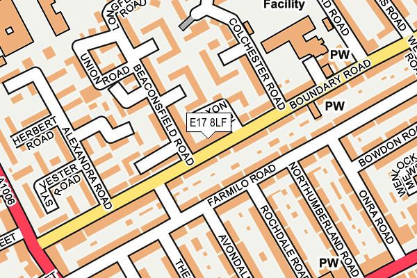 E17 8LF map - OS OpenMap – Local (Ordnance Survey) E17 8LF map - OS OpenMap – Local (Ordnance Survey)