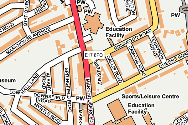 E17 8PQ map - OS OpenMap – Local (Ordnance Survey) E17 8PQ map - OS OpenMap – Local (Ordnance Survey)
