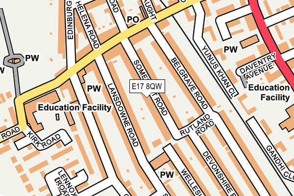 E17 8QW map - OS OpenMap – Local (Ordnance Survey) E17 8QW map - OS OpenMap – Local (Ordnance Survey)